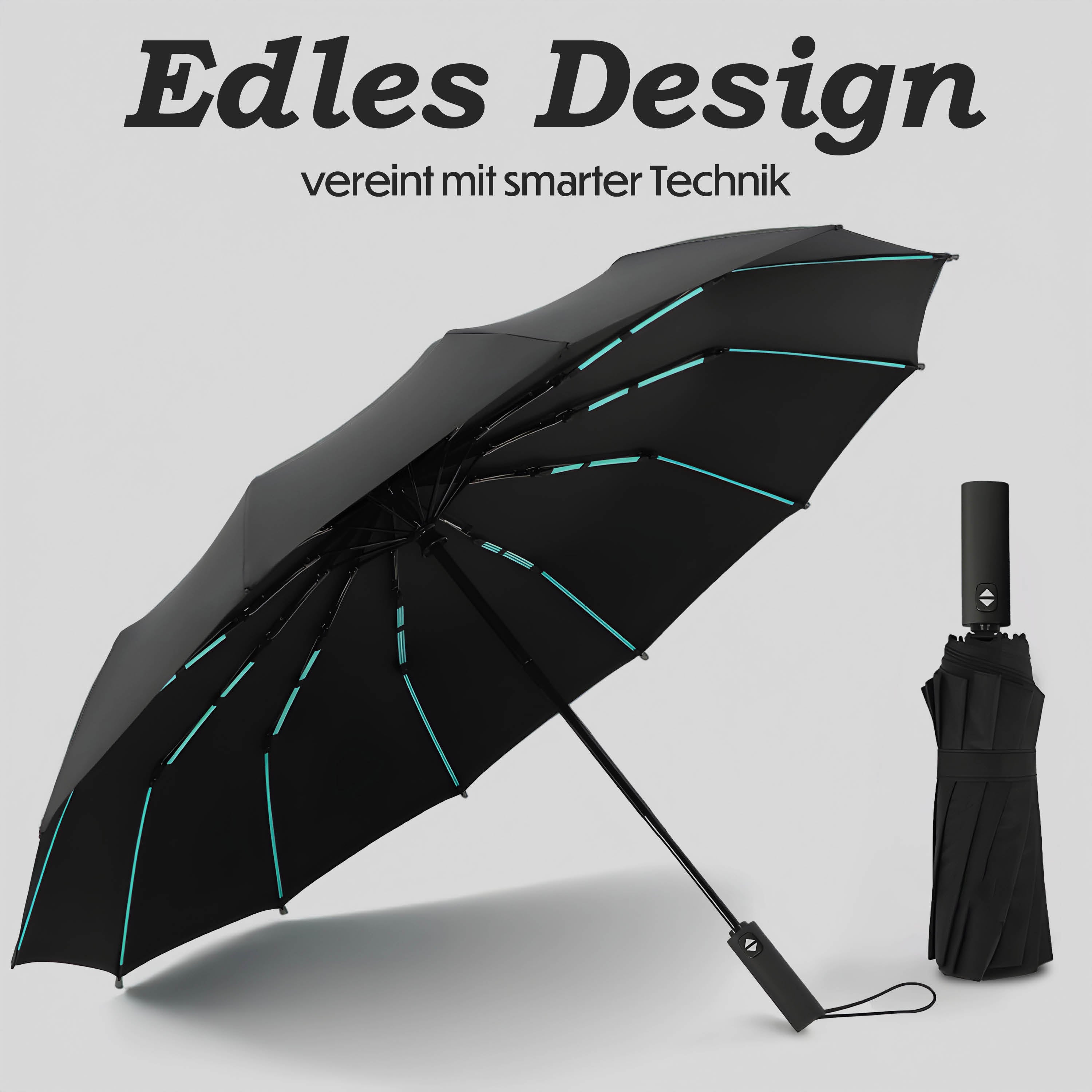 Personalisierbarer Automatik Regenschirm "RainMate"