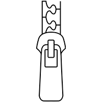 Zippergriff 
mit Logo